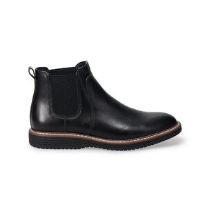 Sonoma Men's Black Leather Ankle Boots